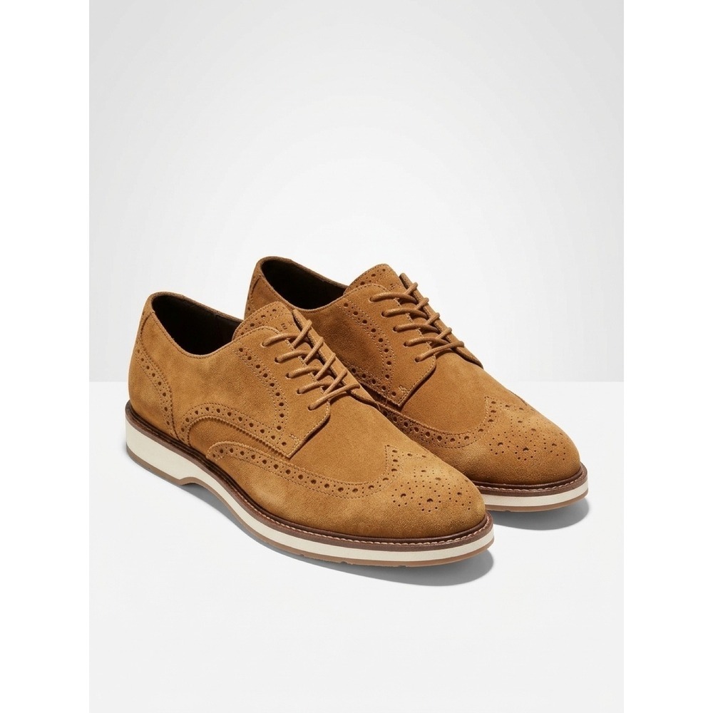 NIB Cole Haan Morse Grand Wing Oxford Golden Honey Suede Mens 12 Preppy Casual